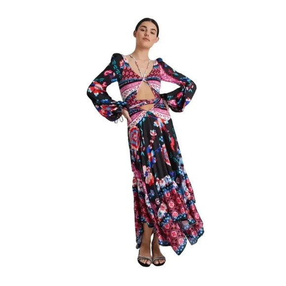 New With Tags PatBo Matryo Lycra Bodysuit Maxi Dress Size XS - Picture 1 of 9
